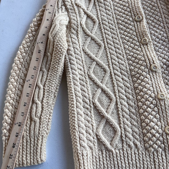 Vintage Irish Aran Cardigan | Kennedy of Ardara | Hand Knit Wool Fisherman - Picture 13 of 15